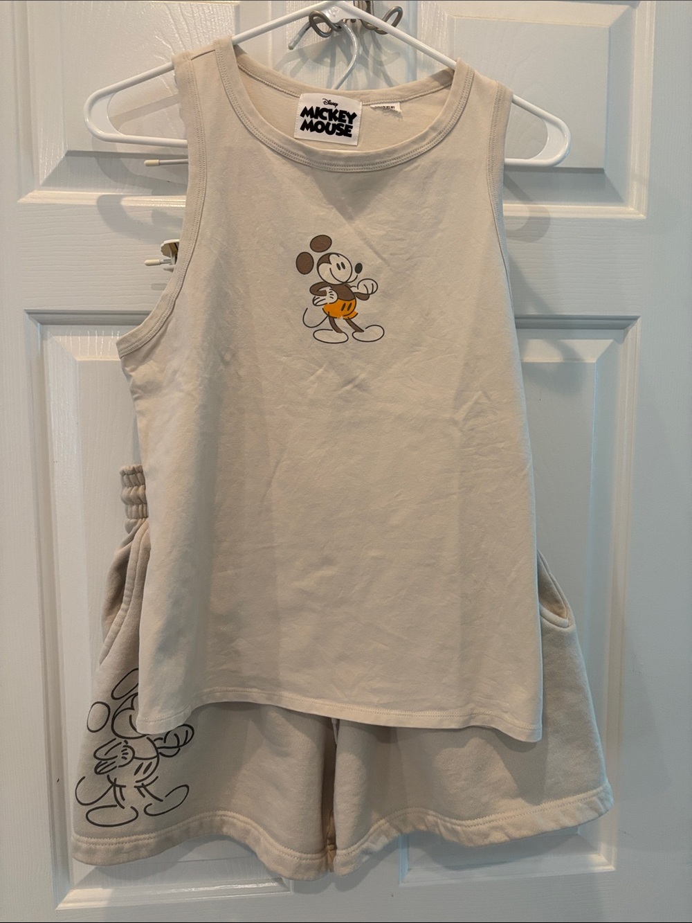 Disney Mickey Mouse Tan Tank Top and Shorts Set - Picture 2 of 9